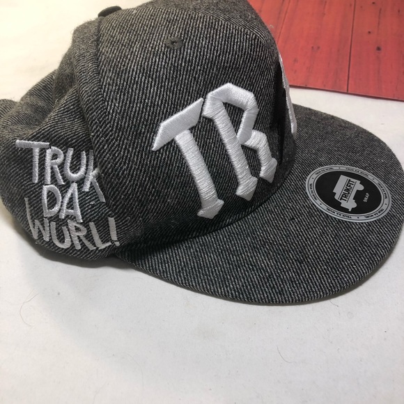 Trukfit hat cap snap back Gray Black Truk Da Wurl! - Picture 2 of 12